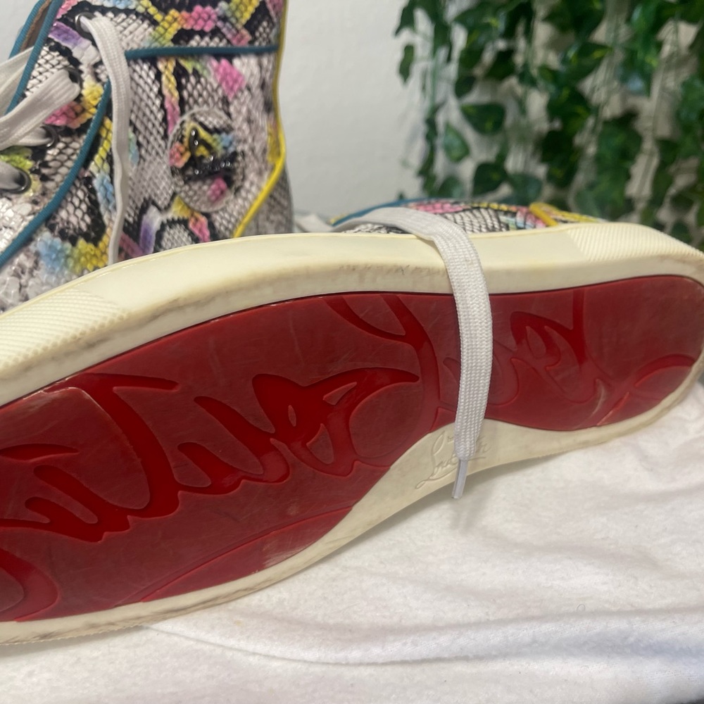 Men Louis Vuitton Snakeskin Hightop Sneakers - Picture 7 of 13